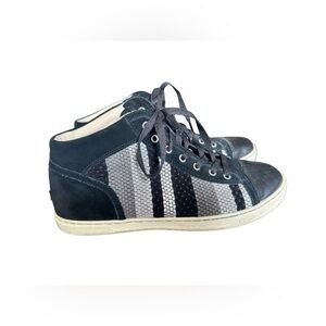 UGG Metallic Silver Taylah 1011221 Woven Suede Hi Top Street Sneaker S 10